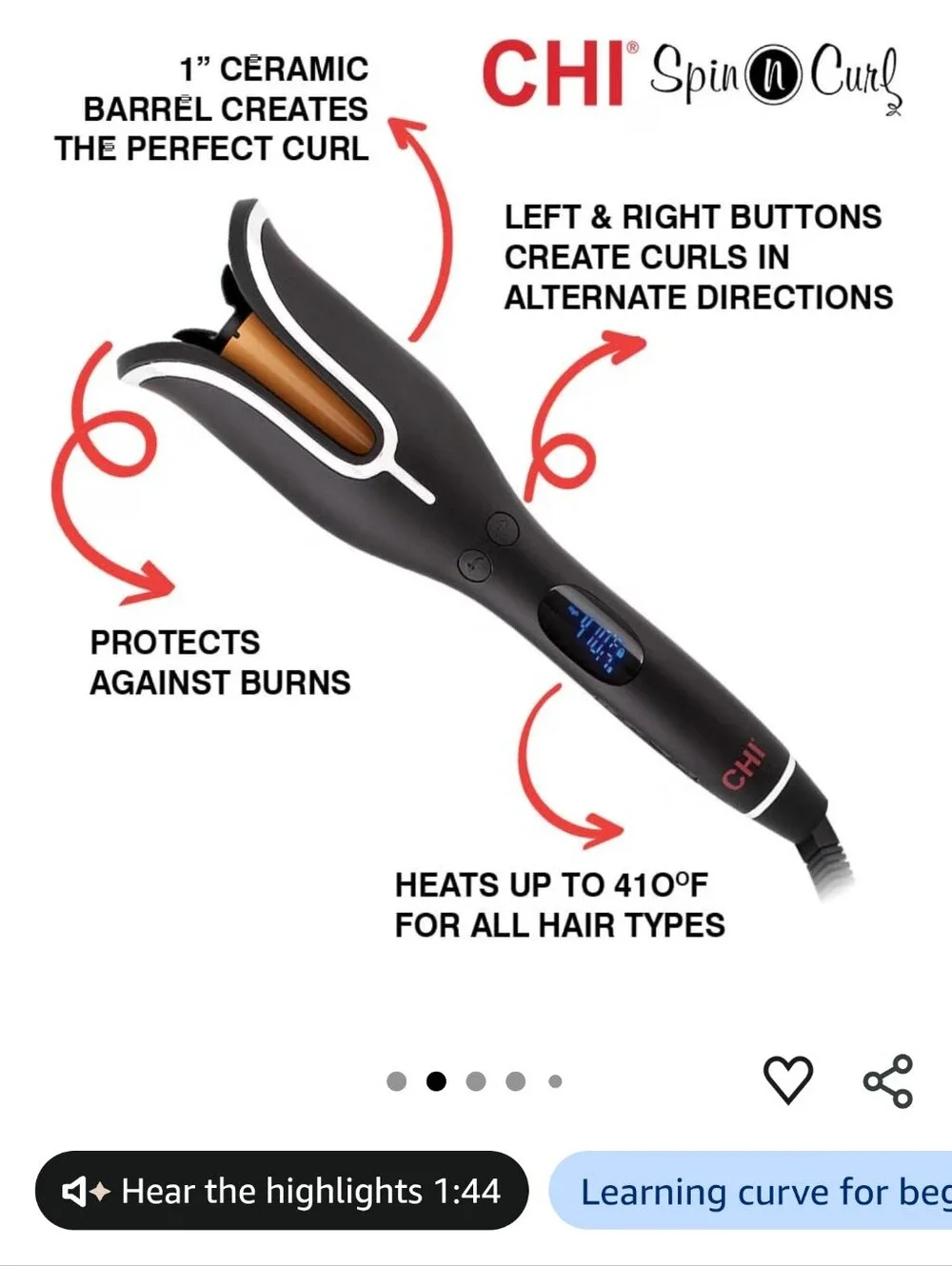 CHI Spin N Curl Rotating Curler